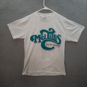 Vintage Mel Tillis Shirt Adult Medium White Single Stitch Country Music 80s 90s